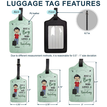 Just A Girl Boy Who Loves Traveling  - Personalized Combo Luggage Cover And Luggage Tag