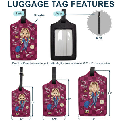 Travel Is My Therapy - Personalized Combo Luggage Cover And Luggage Tag