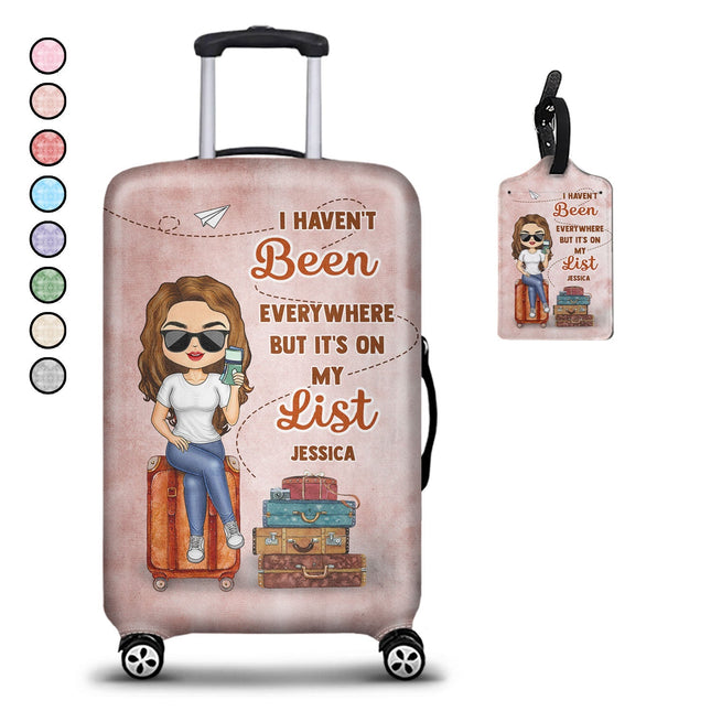 It's On My List - Personalized Combo Luggage Cover And Luggage Tag