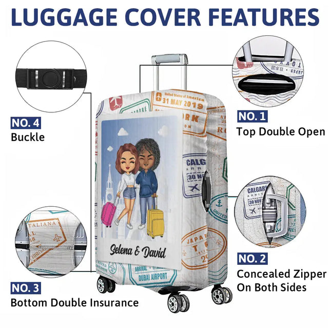 Couple You Are My Greatest Adventure - Personalized Luggage Cover