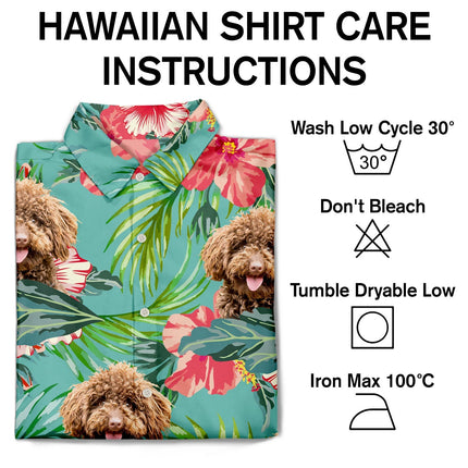 Custom Photo Human And Pet Faces - Personalized Hawaiian Shirt