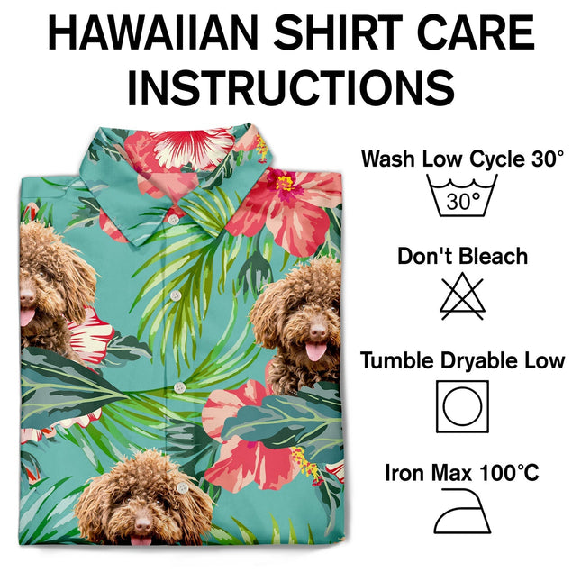 Custom Photo Human And Pet Faces - Personalized Hawaiian Shirt