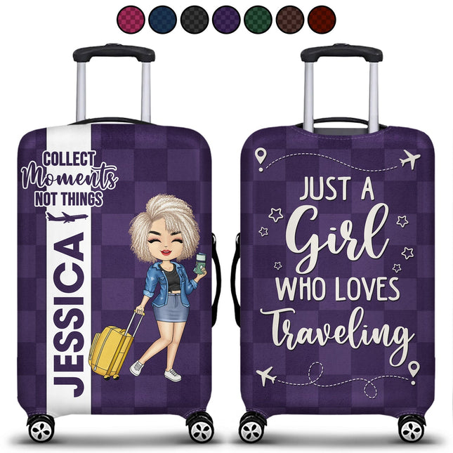 Collect Moments Not Things - Personalized Luggage Cover