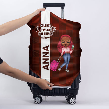 Collect Moments Not Things - Personalized Luggage Cover