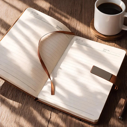 Camping Couple The Adventure Begins - Personalized Leather Notebook Set