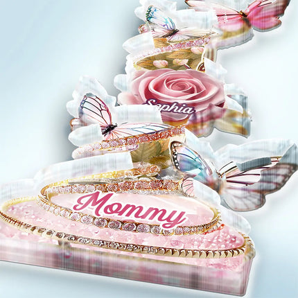 Handpicked Just For Mom Grandma 3D Crystal Effect Roses - Personalized Acrylic Plaque