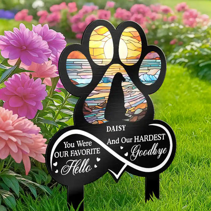 Pet Forever In My Heart Always Loved - Personalized Metal Garden Stake