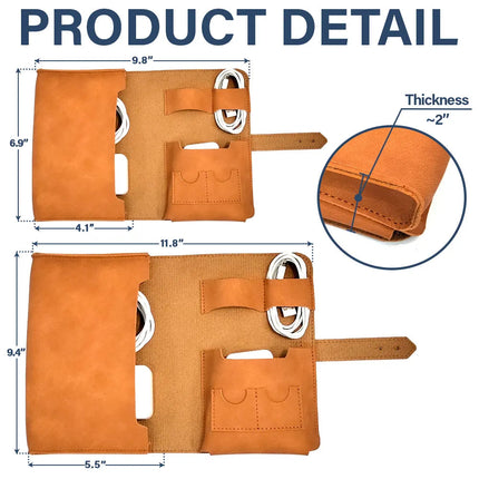 All My Nurse Sh*t - Personalized Leather Cable Bag