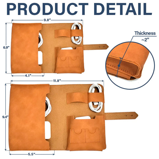 All My Nurse Sh*t - Personalized Leather Cable Bag
