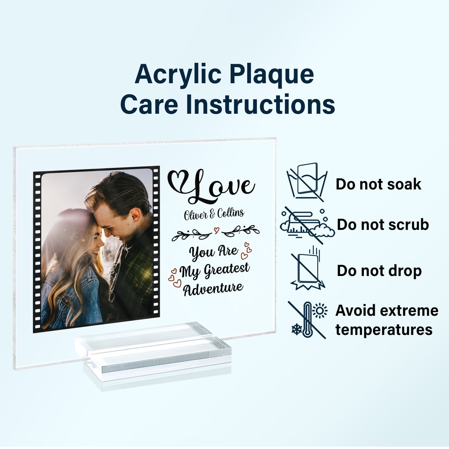 Every Love Story Is Beautiful Couple - Personalized Custom Acrylic Plaque