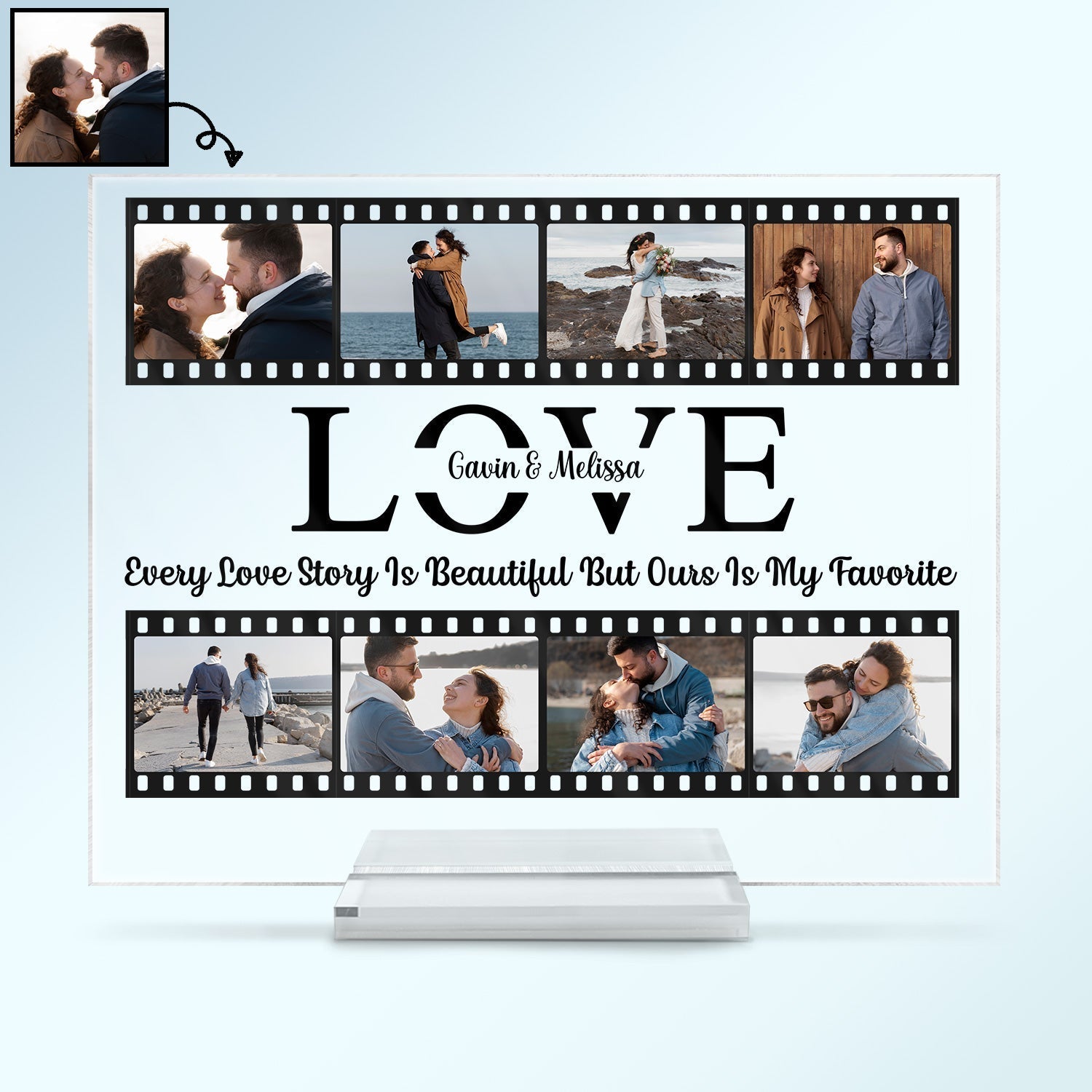 Every Love Story Is Beautiful Couple - Personalized Custom Acrylic Plaque