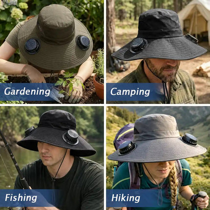 I Just Want To Work In My Garden - Personalized Solar Fan Hat