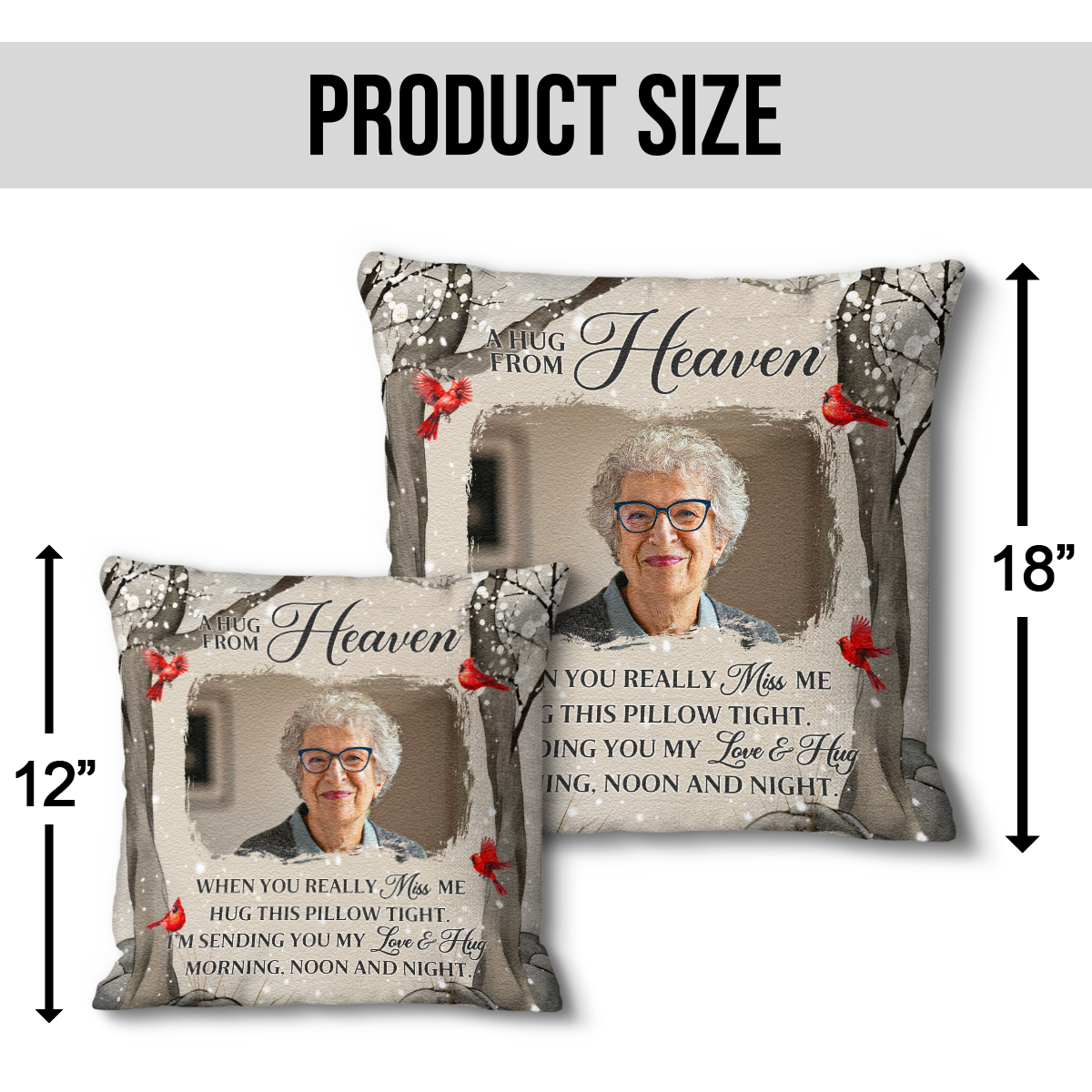 Custom Photo Loving You Forever - Memorial Personalized Pillow
