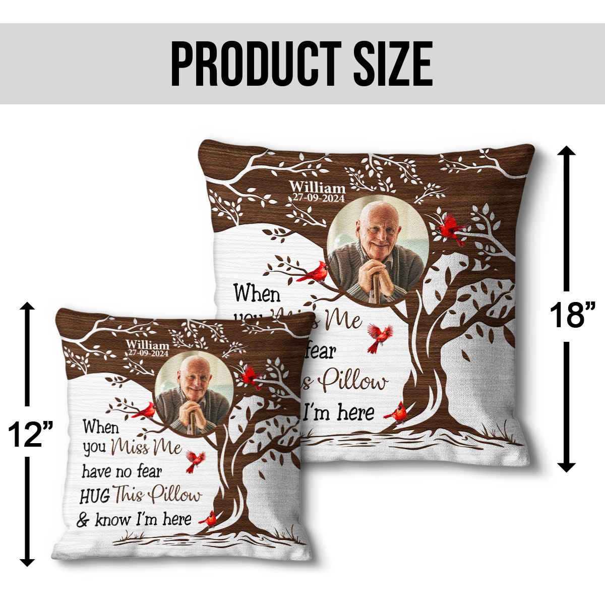 This Pillow & Know I'm Here - Personalized Photo Pillow