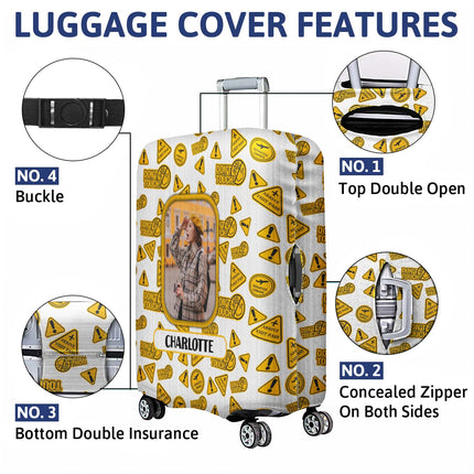 Custom Photo Catch Flights Not Feelings - Personalized Custom Luggage Cover