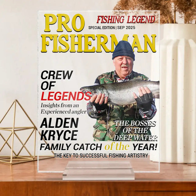 Fisherman Of The Year - Personalized Acrylic Plaque