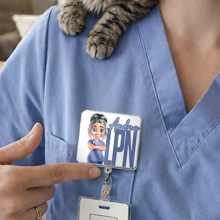 Nurse Life Job Title - Personalized Badge Reel