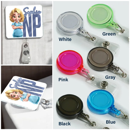 Nurse Life Job Title - Personalized Badge Reel