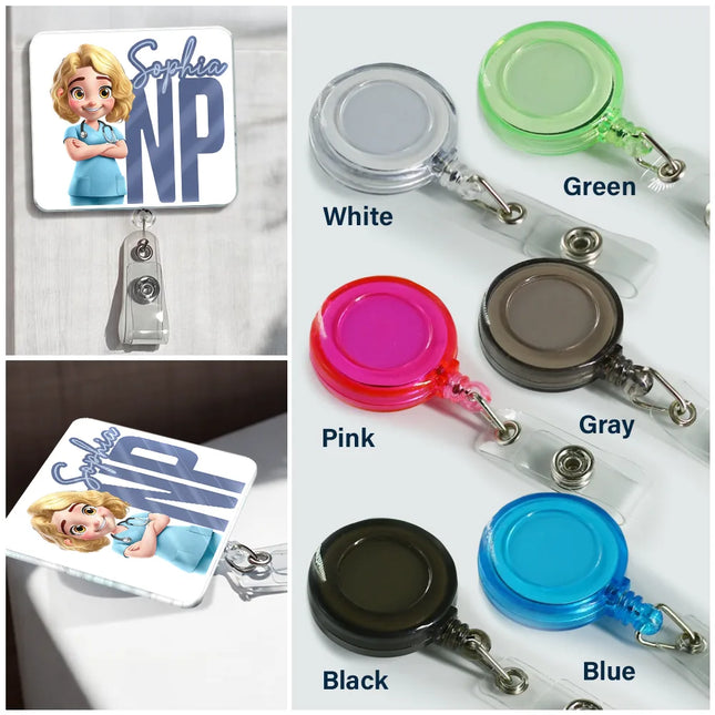 Nurse Life Job Title - Personalized Badge Reel