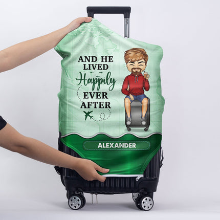 Just A Girl Boy Chibi Who Loves Traveling - Personalized Custom Luggage Cover