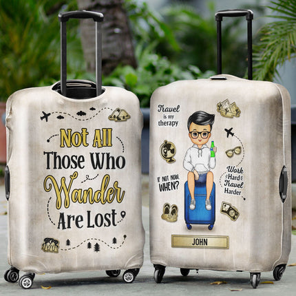 And So The Adventure Begins - Personalized Custom Luggage Cover