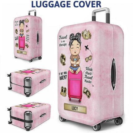And So The Adventure Begins - Personalized Custom Luggage Cover