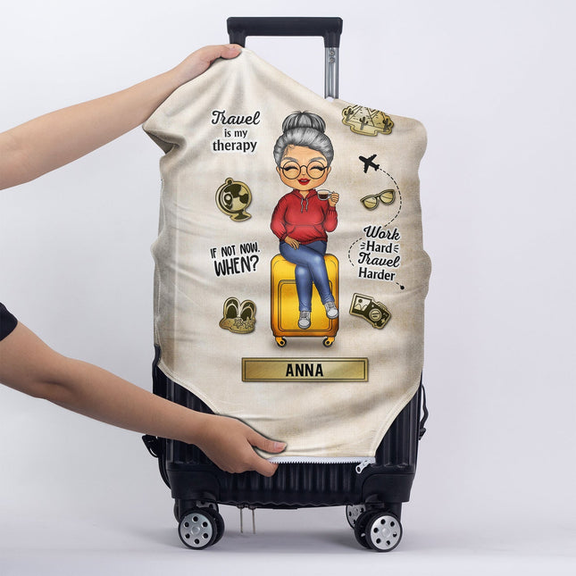 And So The Adventure Begins - Personalized Custom Luggage Cover