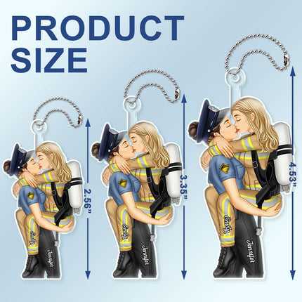 Couple Kissing Occupation - Personalized Acrylic Car Hanger