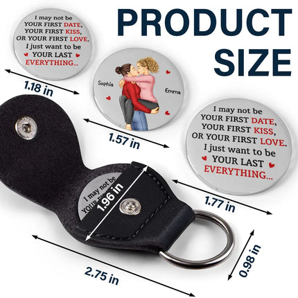 Couple I Want To Be Your Last Everything - Personalized Leather Pocket Hug