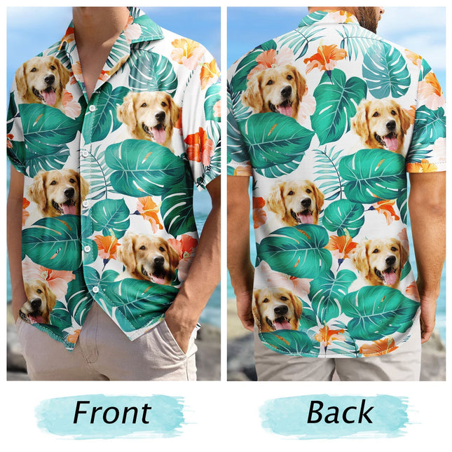 Custom Photo Funny Family Pet Face - Personalized Custom Hawaiian Shirt