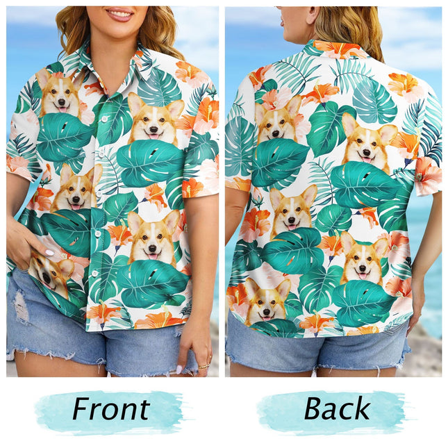 Custom Photo Funny Family Pet Face - Personalized Custom Hawaiian Shirt