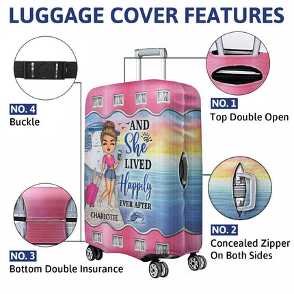 Just A Girl Boy Who Loves Cruising - Personalized Custom Luggage Cover
