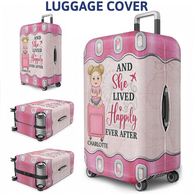 Just A Girl Boy Who Loves Traveling Cruising - Personalized Custom Luggage Cover