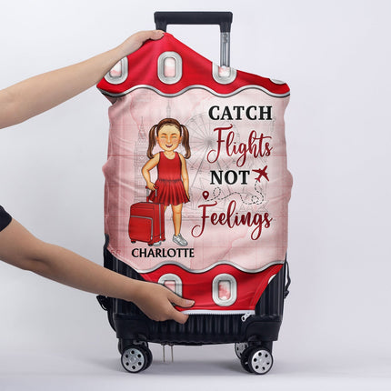Just A Girl Boy Who Loves Traveling Cruising - Personalized Custom Luggage Cover