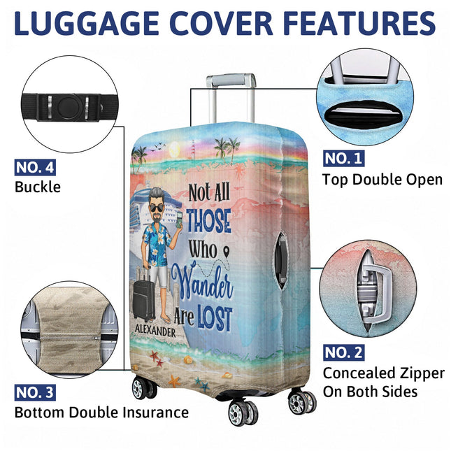 Just A Girl Boy Who Loves Cruising - Personalized Custom Luggage Cover