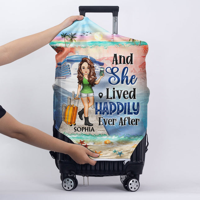 Just A Girl Boy Who Loves Cruising - Personalized Custom Luggage Cover