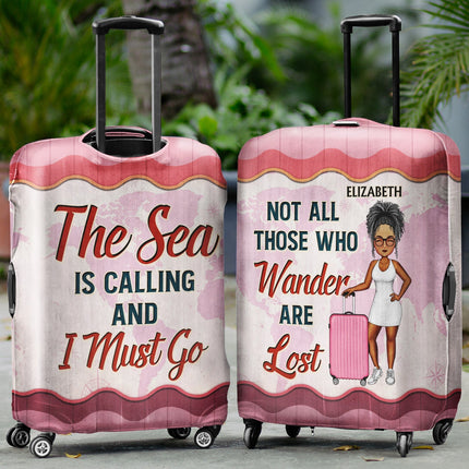 Just A Girl Who Loves Traveling Beach Vacation - Personalized Custom Luggage Cover