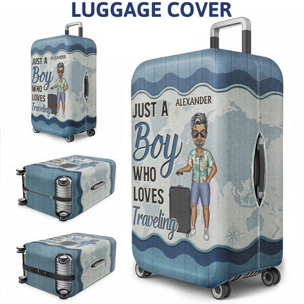 Just A Girl Who Loves Traveling Beach Vacation - Personalized Custom Luggage Cover
