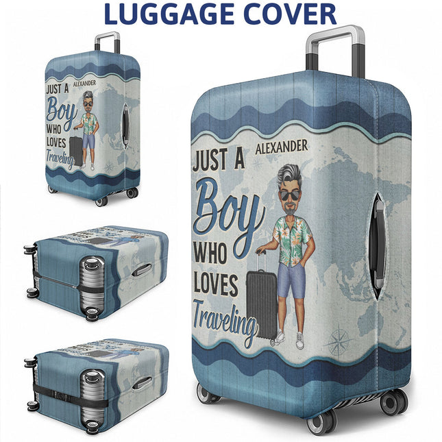 Just A Girl Who Loves Traveling Beach Vacation - Personalized Custom Luggage Cover