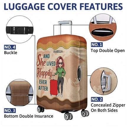 Just A Girl Who Loves Traveling Beach Vacation - Personalized Custom Luggage Cover