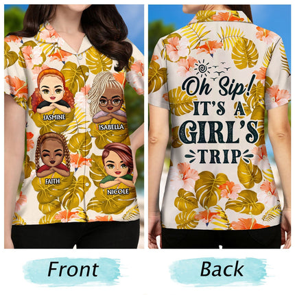 Don't Get Drunk We Get Awesome Apparently Trouble - Personalized Custom Hawaiian Shirt