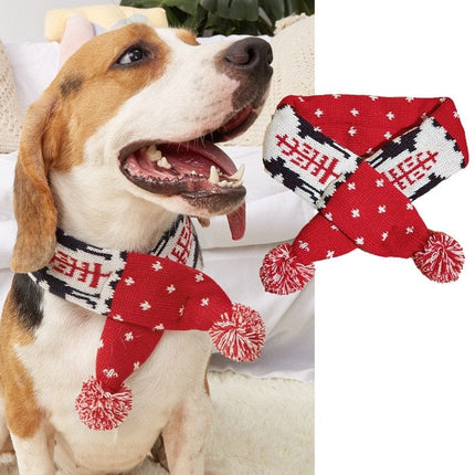 Cute Christmas Dog Cat Knitted Scarf