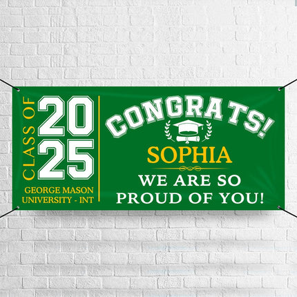 Congrats Class of 2026 Banner Combo 3 Pieces, Graduation Day, Senior Gift