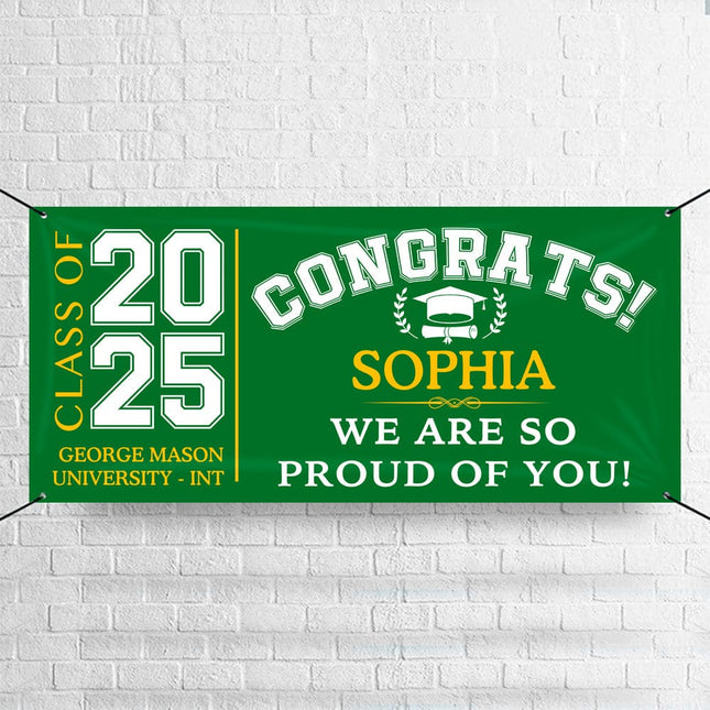 Congrats Class of 2026 Banner Combo 3 Pieces, Graduation Day, Senior Gift