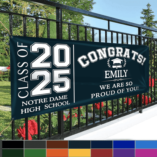 Congrats Class of 2026 Banner, Gift Idea Senior Graduation