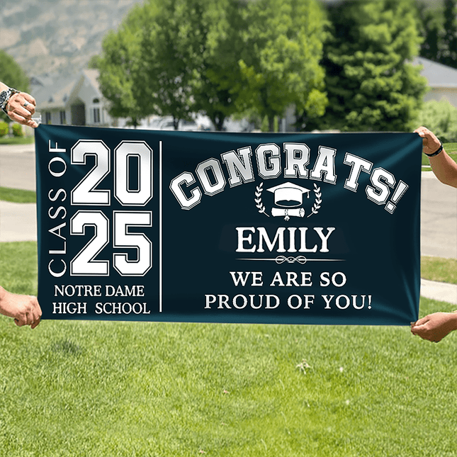 Congrats Class of 2026 Banner, Gift Idea Senior Graduation