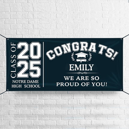 Congrats Class of 2026 Banner, Gift Idea Senior Graduation