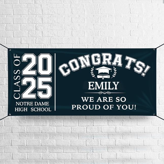 Congrats Class of 2026 Banner, Gift Idea Senior Graduation