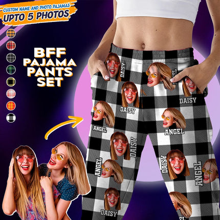 Custom Photo Human Face For Bestie Pajamas