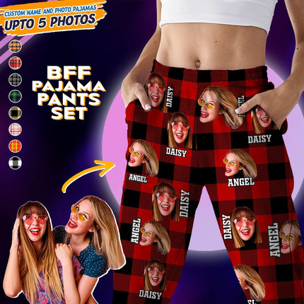 Custom Photo Human Face For Bestie Pajamas